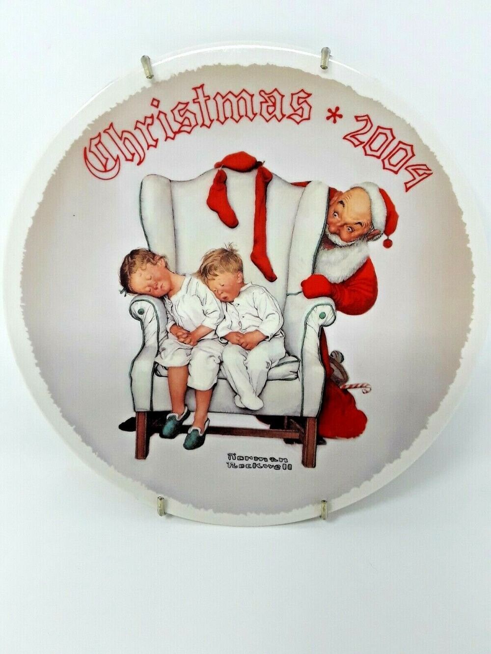 Vintage Norman Rockwells Plates Christmas Home Decor Collectors Bundle Lot